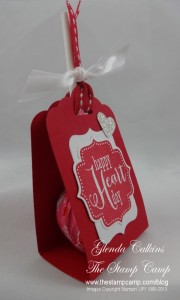 Side view Scallop Tag Topper Punch Sucker Holder
