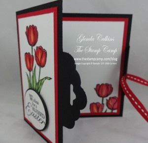 Blessed Easter Scallop Tag Topper card open