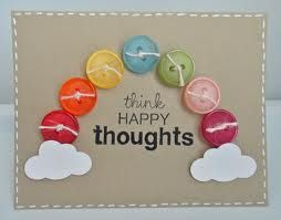 rainbow button card