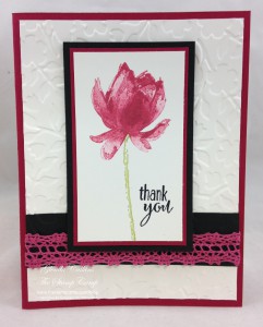 Lotus Blossom with Artisan Embellishment ribbon