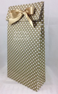 large gold gift bag punch board