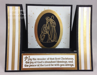 Open Center Step Card using "All Ye Faithful" stamp set