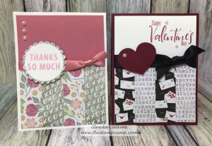 What do you do with those small left over strips of printed papers? Do you trash them? How about using them on sweet cards like these. Printed papers from Fun Stampers Journey. Details at www.thestampcamp.com #printedpapers #fsj #cards #crafts