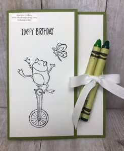 So Hoppy Together makes a great card for kids to color. This set is free with a min. $50.00 order. details on my blog: www.thestampcamp.com #stampinup #saleabration #thestampcamp #cards