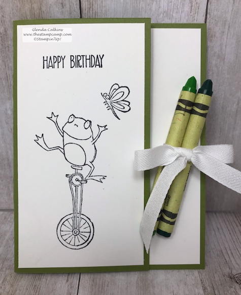So Hoppy Together makes a great card for kids to color. This set is free with a min. $50.00 order. details on my blog: www.thestampcamp.com #stampinup #saleabration #thestampcamp #cards