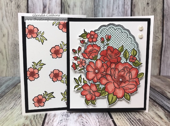 During Sale-a-bration with Stampin' Up! you get to choose from free stamp sets when you purchase $50.00 worth of products from any of the current catalogs. This is the Lovely Lattice free stamp set. #stampinup #glendasblog, #thestampcamp #handmadecards