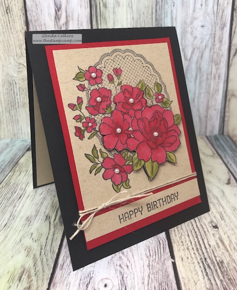 During Sale-a-bration with Stampin' Up! you get to choose from free stamp sets when you purchase $50.00 worth of products from any of the current catalogs. This is the Lovely Lattice free stamp set. #stampinup #glendasblog, #thestampcamp #handmadecards