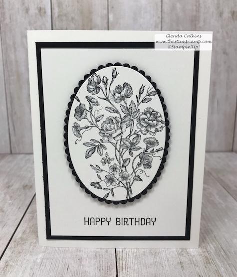 Clean and Simple stamping can be so pretty and doesn't take all the much effort. The classic look of Black and White is very classy and elegant. Details: www.thestampcamp.com #stampinup #veryvintage #thestampcamp #stamp #craft