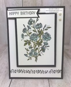Clean and Simple stamping with a pop of color can be so pretty and doesn't take all the much effort. The classic look of Black and White is very classy and elegant. Details: www.thestampcamp.com #stampinup #veryvintage #thestampcamp #stamp #craft