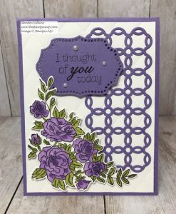 Climbing Roses Birthday Card in Highland Heather