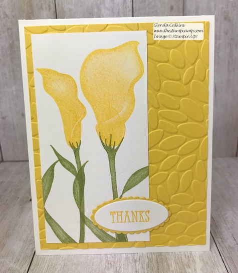 This is the last week you can get the Lasting Lilly stamp set for FREE through Stampin' Up!  Sale-a-bration ends March 31.  Details on my blog: www.thestampcamp.com #stampinup #saleabration #thestampcamp #cards
