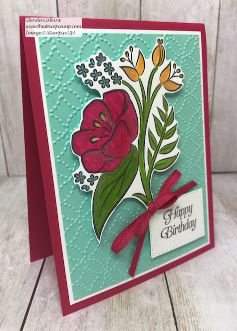 Using Shimmer Paint to color in your stamped images.  Supplies can be purchased on my blog: www.thestampcamp.com #stampinup #thestampcamp #glendasblog #shimmerpaint