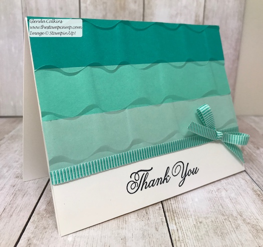 Let the magic of embossing folders do the Wow for your cards. This is the Ruffled embossing folder from Stampin' Up! Details on my blog: www.thestampcamp.com #embossing #stampinup #thestampcamp #handmadecards