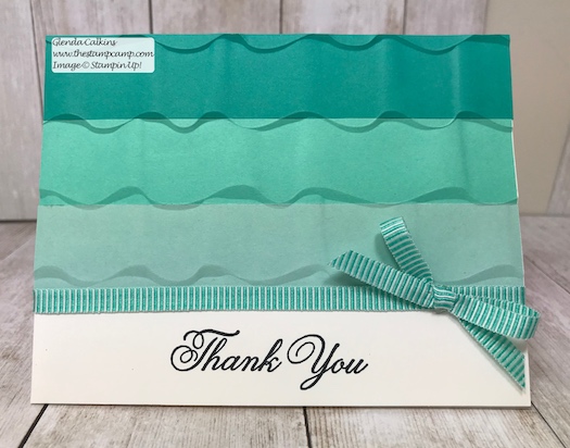 Let the magic of embossing folders do the Wow for your cards. This is the Ruffled embossing folder from Stampin' Up! Details on my blog: www.thestampcamp.com #embossing #stampinup #thestampcamp #handmadecards