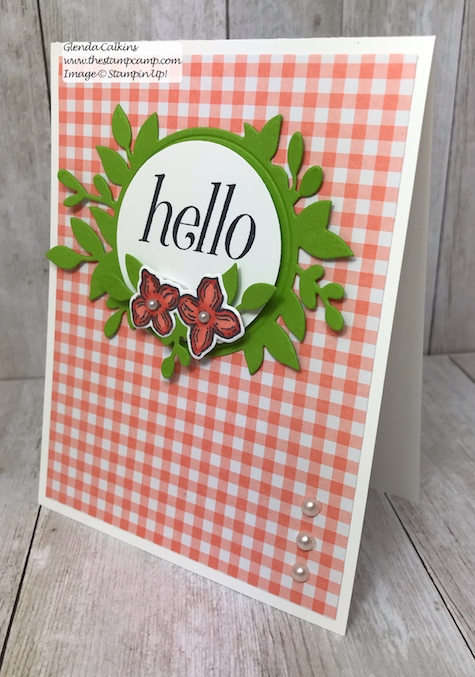 A simple card just to say hello. This is a retiring stamp set from Stampin' Up! so purchase it soon before it is gone for good! Details: www.thestampcamp.com #thestampcamp, #stampinup #retiring, #handmade