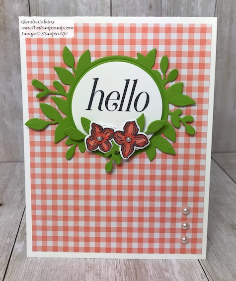 A simple card just to say hello. This is a retiring stamp set from Stampin' Up! so purchase it soon before it is gone for good! Details: www.thestampcamp.com #thestampcamp, #stampinup #retiring, #handmade