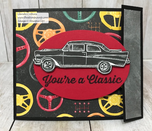 This is my featured stamp set for May Geared Up Garage. Each card is also a gift card holder; great for Father's Day or Birthday's. Details on my blog: www.thestampcamp.com #garagegear #stampinup #thestampcamp #masculine #giftcardholder