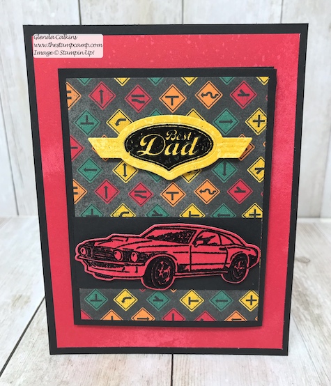 This is my featured stamp set for May Geared Up Garage. Each card is also a gift card holder; great for Father's Day or Birthday's. Details on my blog: www.thestampcamp.com #garagegear #stampinup #thestampcamp #masculine #giftcardholder