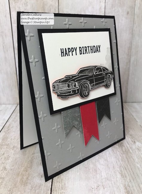 This is my featured stamp set for May Geared Up Garage from Stampin' UP! Great for Father's Day or Birthday's. Details on my blog: www.thestampcamp.com #garagegear #stampinup #thestampcamp #masculine #birthday