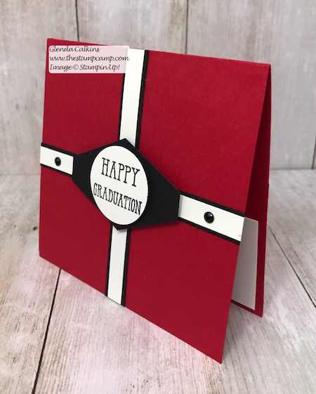 It's Graduation Month; time for those gift card holders. Details can be found on my blog: www.thestampcamp.com Video on my YouTube channel "the stamp camp" #stampinup #giftcardholder #graduation #thestampcamp