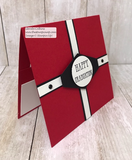 It's Graduation Month; time for those gift card holders. Details can be found on my blog: www.thestampcamp.com Video on my YouTube channel "the stamp camp" #stampinup #giftcardholder #graduation #thestampcamp