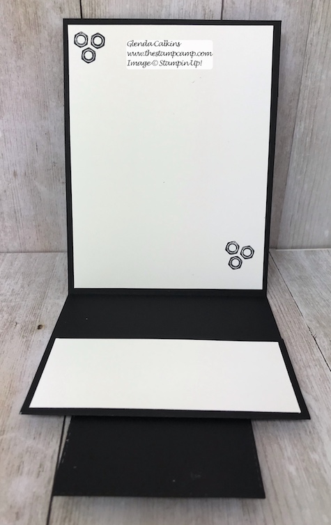 This is my featured stamp set for May Geared Up Garage. This card is a gift card holder; great for Father's Day or Birthday's. Details on my blog: www.thestampcamp.com #garagegear #stampinup #thestampcamp #masculine #giftcardholder