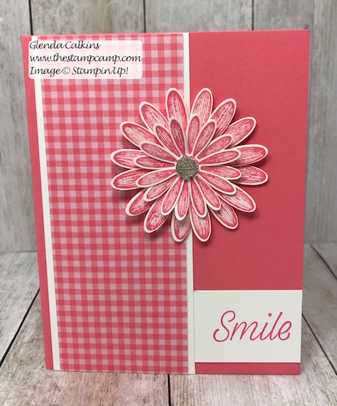 This is my featured stamp set for June it is the New Daisy Lane Bundle and I also added the Daisy punch. The bundle has the smaller Daisy punch in it. Details on my blog: https://wp.me/p59VWq-acu #stampinup #thestampcamp #daisylane #stamps