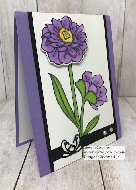 This is the Band Together Bundle which has Detailed Bands Dies with the Stamp set from Stampin' Up! Details on my blog here: https://wp.me/p59VWq-ad8 #stampinup #thestampcamp #bandtogether #dies #flowers