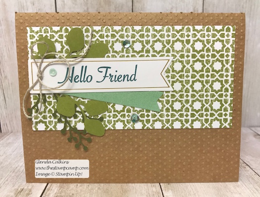 This is the July Paper Pumpkin On My Mind kit. This kit has all the supplies to create 9 cards; you will make 3 of each design and there are 3 different designs. Visit my blog post here for details: https://wp.me/p59VWq-ag1 #stampinup #paperpumpkin #thestampcamp #cardkit