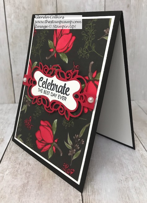 Isn't this printed paper gorgeous? It is from Stampin' Up! and believe it or not it is the Magnolia Lane Designer Series Paper. Details on my blog Here: https://wp.me/p59VWq-alF #stampinup #magnolialane #thestampcamp #printedpaper