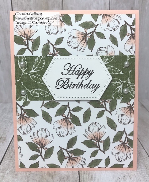 Magnolia Lane Designer Series Papers from Stampin' Up! Tuesday's Tip making the Stitched Nested Labels Dies Smaller. Details on my blog here: https://wp.me/p59VWq-ajM #stampinup #dies #thestampcamp #techniques