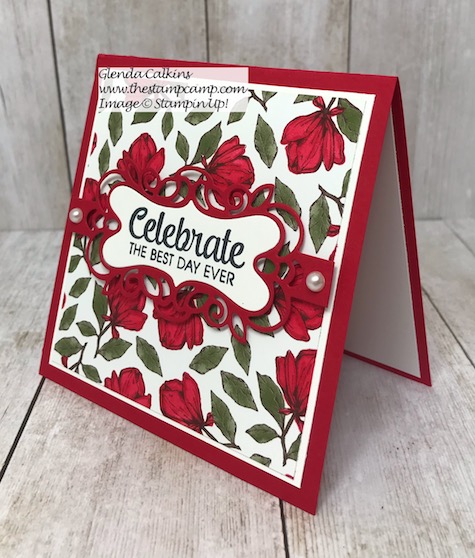 Isn't this printed paper gorgeous? It is from Stampin' Up! and believe it or not it is the Magnolia Lane Designer Series Paper. Details on my blog Here: https://wp.me/p59VWq-als #stampinup #magnolialane #thestampcamp #printedpaper