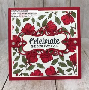 Isn't this printed paper gorgeous? It is from Stampin' Up! and believe it or not it is the Magnolia Lane Designer Series Paper. Details on my blog Here: https://wp.me/p59VWq-als #stampinup #magnolialane #thestampcamp #printedpaper