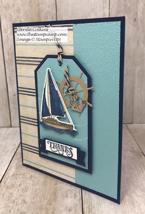 This is the Sailing Home Bundle with the Come Sail Away Designer Series Papers from Stampin' Up! Details can be found on my blog here: /sailing-home-bundle-with-come-sail-away-dsp/ #stampinup #thestampcamp #sailinghome #sail