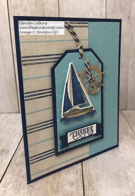 This is the Sailing Home Bundle with the Come Sail Away Designer Series Papers from Stampin' Up! Details can be found on my blog here: /sailing-home-bundle-with-come-sail-away-dsp/ #stampinup #thestampcamp #sailinghome #sail