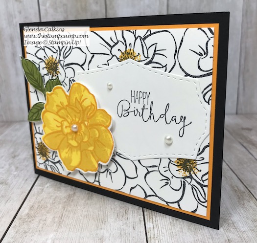 Create your own background printed paper with the To a Wild Rose stamp set from Stampin' Up! Details on my blog here: https://wp.me/p59VWq-aj0 #stampinup #wildrose #thestampcamp #rose