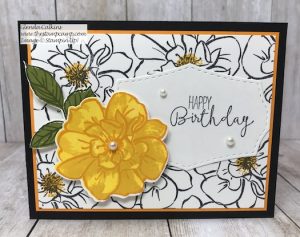 Create your own background printed paper with the To a Wild Rose stamp set from Stampin' Up! Details on my blog here: https://wp.me/p59VWq-aj0 #stampinup #wildrose #thestampcamp #rose
