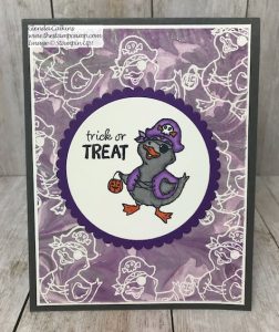 This fun Pirate Duck is part of the Birds of a Feather stamp set from Stampin' Up! This set will take you from Halloween through Valentines Day with it's cute Bird Critters. Details on my blog Here: https://wp.me/p59VWq-apS #stampinup #birdsofafeather #thestampcamp #Halloween