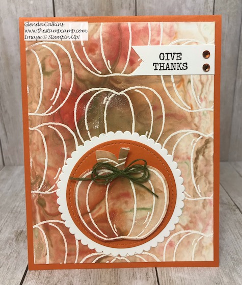 This is the Harvest Hellos Bundle with the Embossed Resists Shaving Cream Technique. Details and video on my blog here: https://wp.me/p59VWq-aqh #stampinup #thestampcamp #halloween #harvesthellos