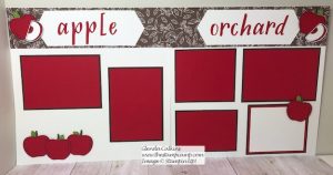 Harvest Hellos scrapbook pages for your Fall Apple Picking family photos. Details on my blog: https://wp.me/p59VWq-anH #stampinup #harvesthellos #thestampcamp #scrapbook