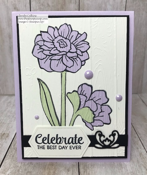 This is the Band Together stamp set in the New In Color Purple Posy from Stampin' Up! Details on my blog here: https://wp.me/p59VWq-atn #stampinup #thestampcamp #bandtogether #purpleposy