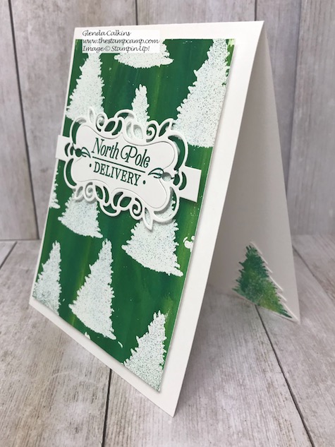 Embossed Resist Baby Wipe Technique using the Perfectly Plaid Bundle from Stampin' Up! Details on my blog here: https://wp.me/p59VWq-arm #stampinup #thestampcamp #techniques #christmas