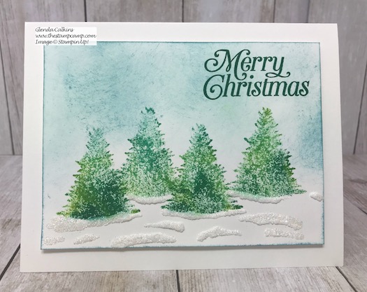 Embossed Resist Baby Wipe Technique using the Perfectly Plaid Bundle from Stampin' Up! Details on my blog here: https://wp.me/p59VWq-arm #stampinup #thestampcamp #techniques #christmas