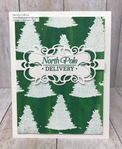 Embossed Resist Baby Wipe Technique using the Perfectly Plaid Bundle from Stampin' Up! Details on my blog here: https://wp.me/p59VWq-arm #stampinup #thestampcamp #techniques #christmas