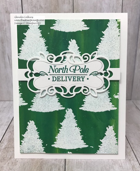 Embossed Resist Baby Wipe Technique using the Perfectly Plaid Bundle from Stampin' Up! Details on my blog here: https://wp.me/p59VWq-arm #stampinup #thestampcamp #techniques #christmas