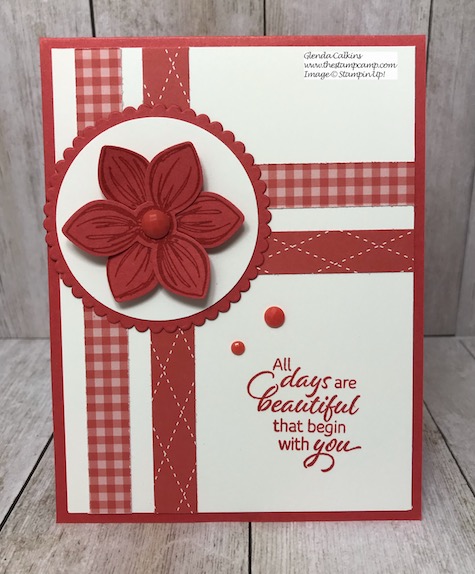 This is the Floral Essence stamp set in the New Terracotta Tile In Color. Which is your favorite; white flower or Terracotta flower? Details on my blog here: https://wp.me/p59VWq-arT #stampinup #thestampcamp #incolor #floralessence