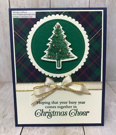 One sheet of the Wrapped in Plaid Designer Series Paper equals 3 cards. Details on my blog here: https://wp.me/p59VWq-asr #stampinup #perfectlyplaid #handmadecards