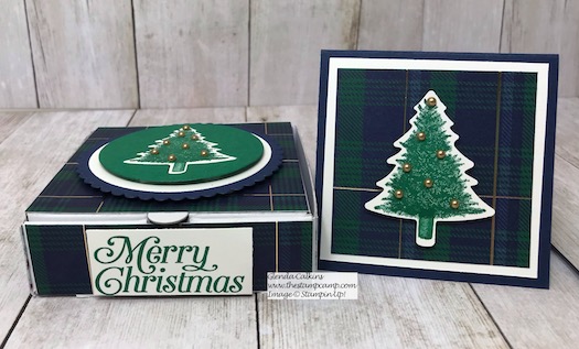 Perfectly Plaid Bundle creates the perfect Gift Box wrapped up in the Beautiful Wrapped in Plaid Designer Series Paper. Details here: https://wp.me/p59VWq-asS #stampinup #thestampcamp #wrappedinplaid #perfectlyplaid #christmas