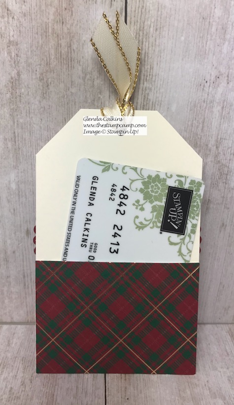 Tags can be placed on cards instead of packages too. They can also be turned into gift card holders; see my blog here: https://wp.me/p59VWq-ary #stampinup #tags #giftcardholder #thestampcamp