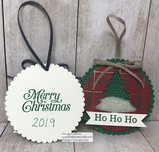 The Perfectly Plaid Bundle creates the Perfectly Plaid Christmas Ornaments. The Perfect Teacher gift, Neighbor or friend. Details on my blog here: https://wp.me/p59VWq-aus #stampinup #perfectlyplaid #thestampcamp #ornament